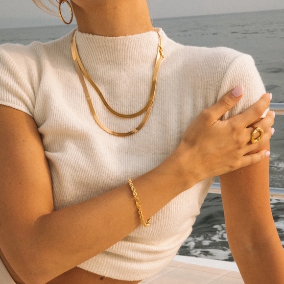 Jewelry - ✨🆕 LAST 1 “Helena” Herringbone Snake Necklace